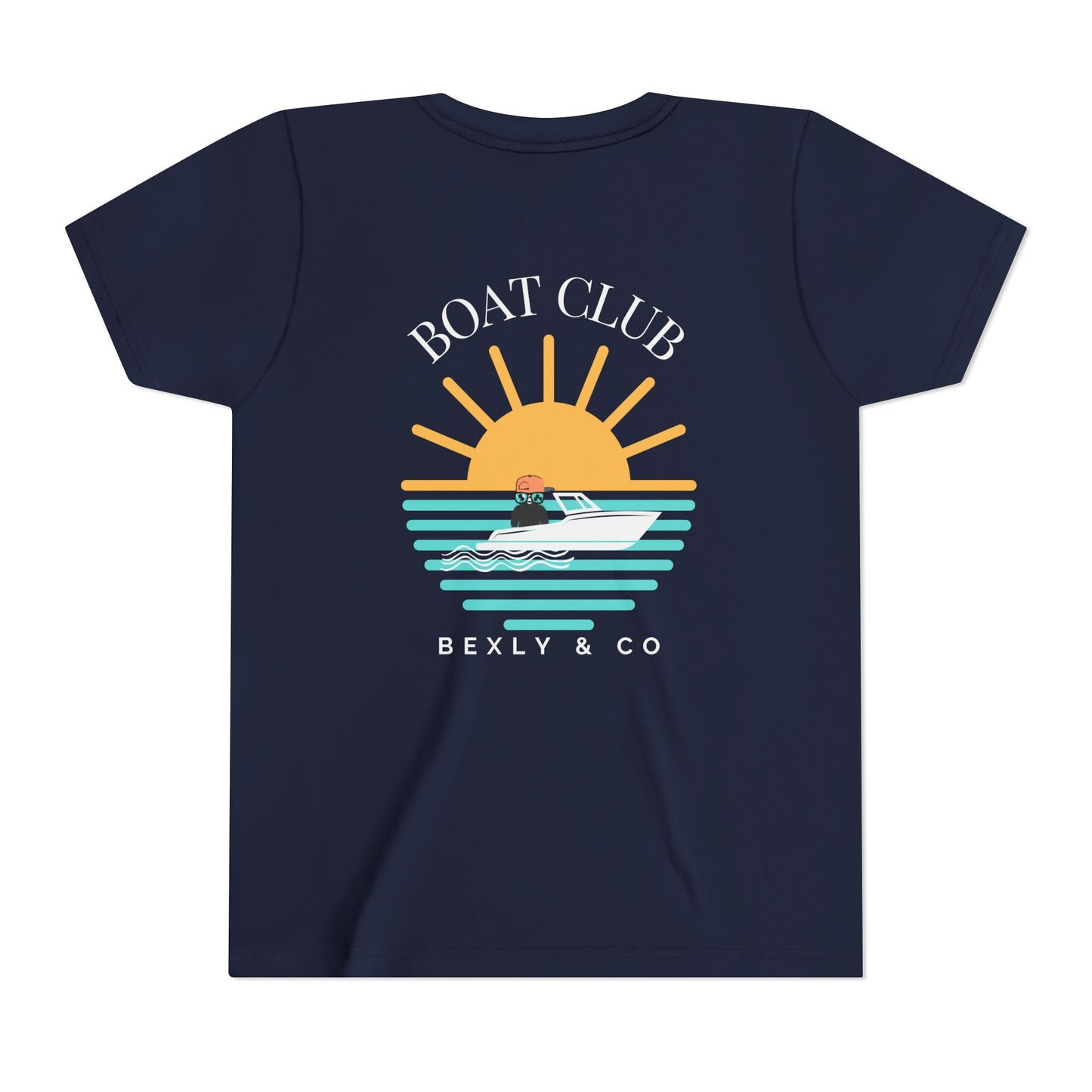Youth Boat Club Short Sleeve Tee - Sunset Vibes T-Shirt for Young Adventurers