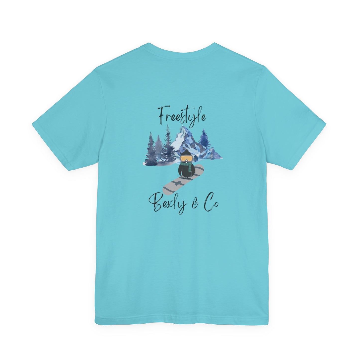 Freestyle Snowboarding Unisex Tee with Mountain Graphic