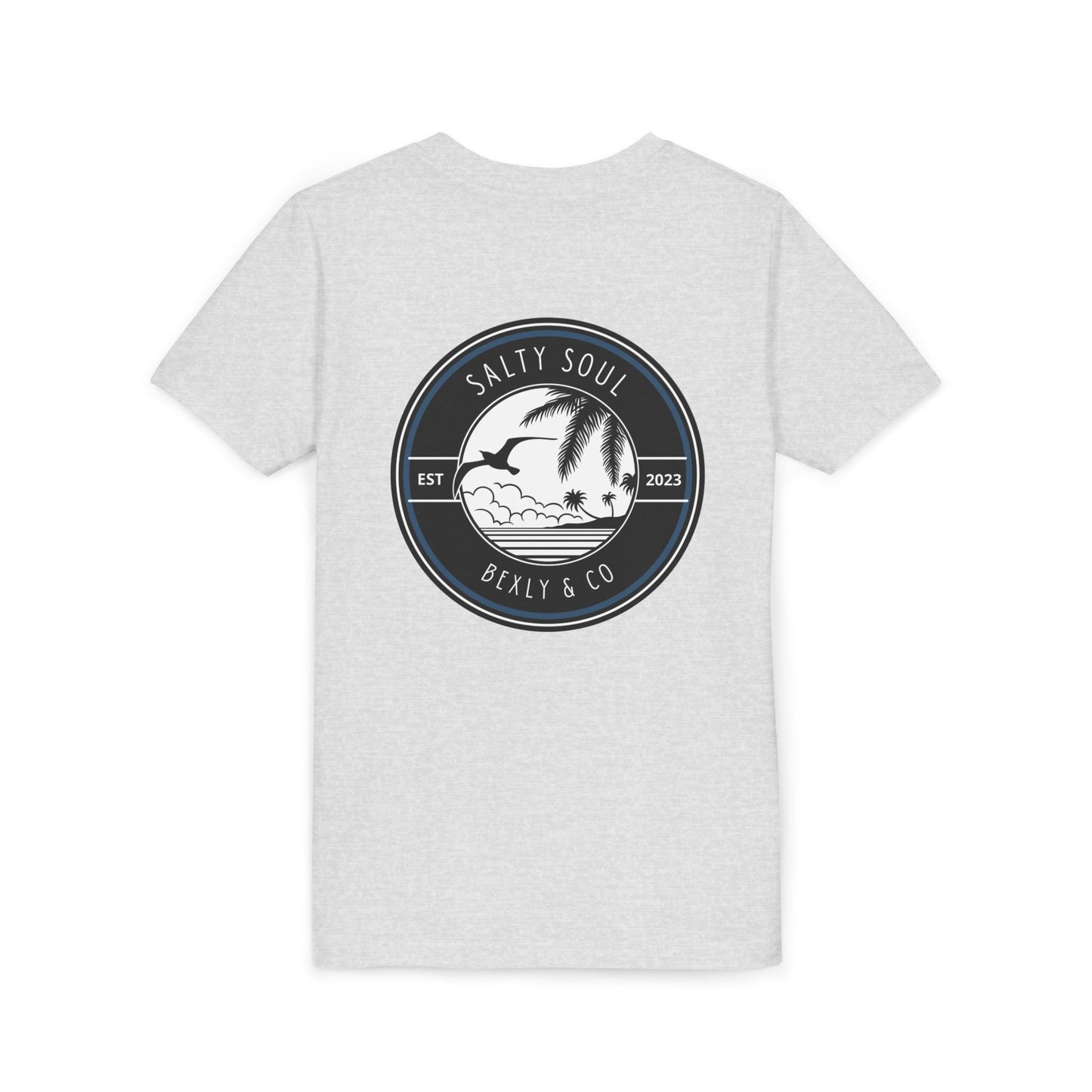 Salty Soul Youth Tee, Beach Vibes Shirt, Summer Fun Top, Kid's Vacation T-Shirt, Family Beach Day Outfit, Outdoor Adventure Wear