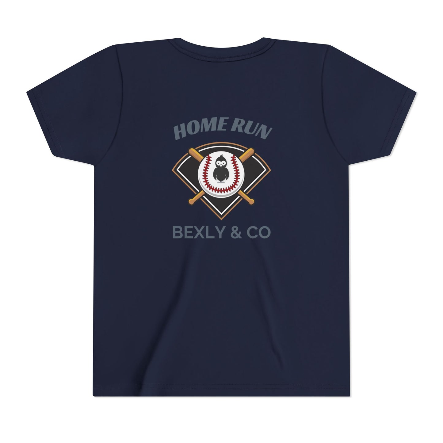 Home Run Youth Short Sleeve Tee - Baseball Tee for Kids
