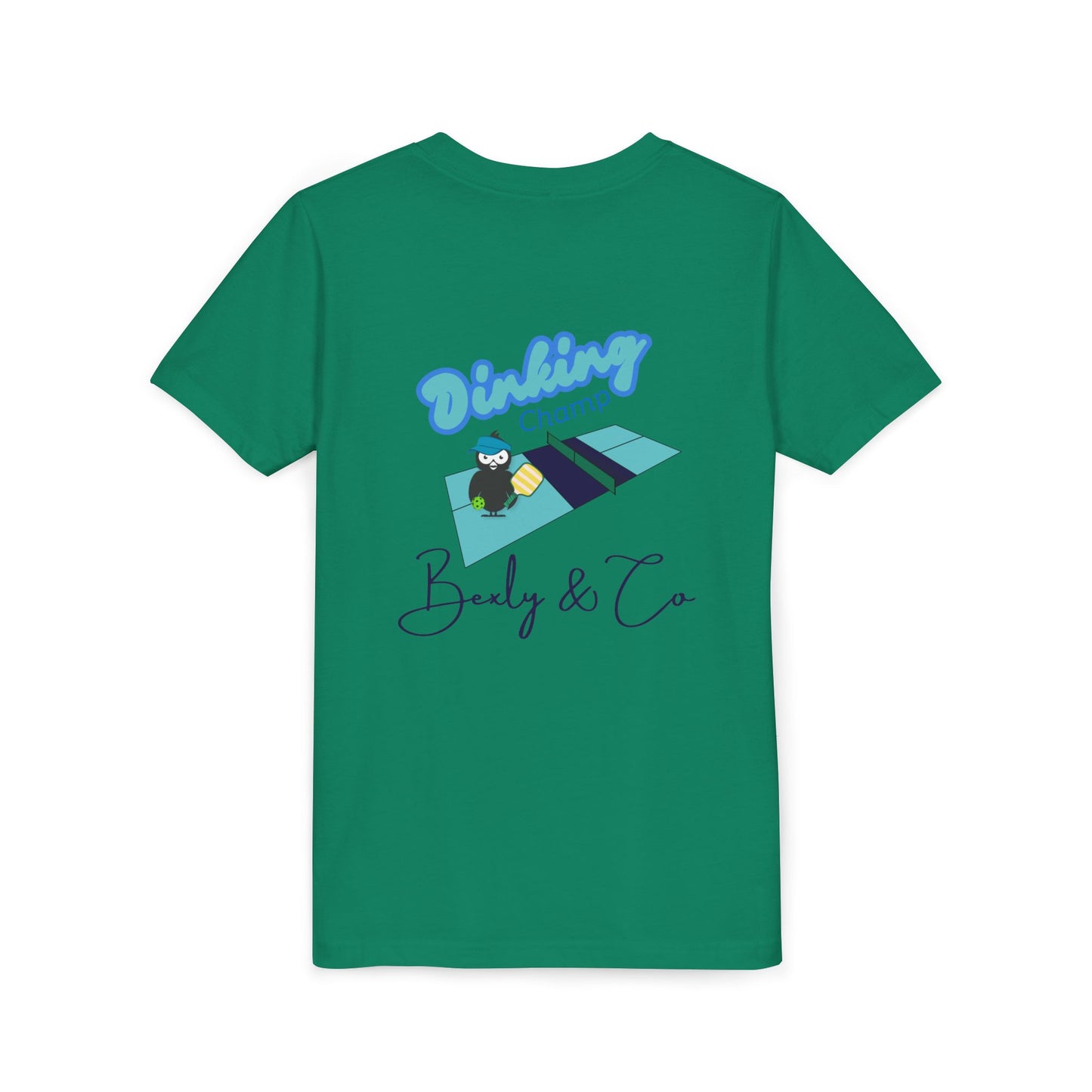 Youth Short Sleeve Tee - Dinking Champ Design for Young Athletes