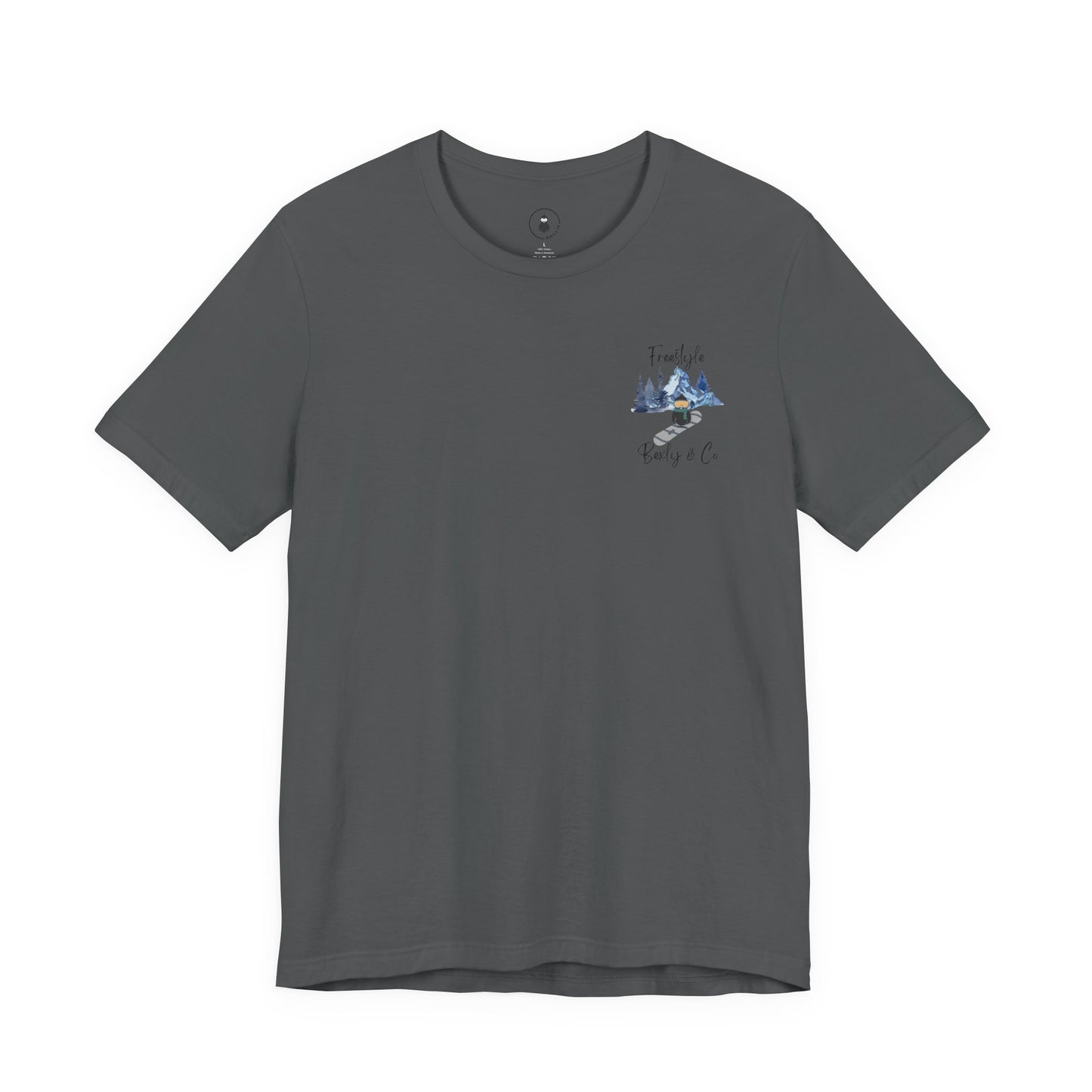 Freestyle Snowboarding Unisex Tee with Mountain Graphic