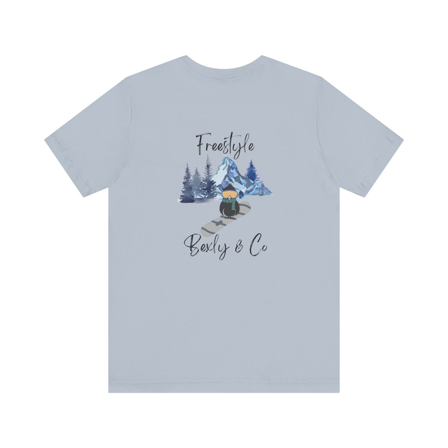 Freestyle Snowboarding Unisex Tee with Mountain Graphic