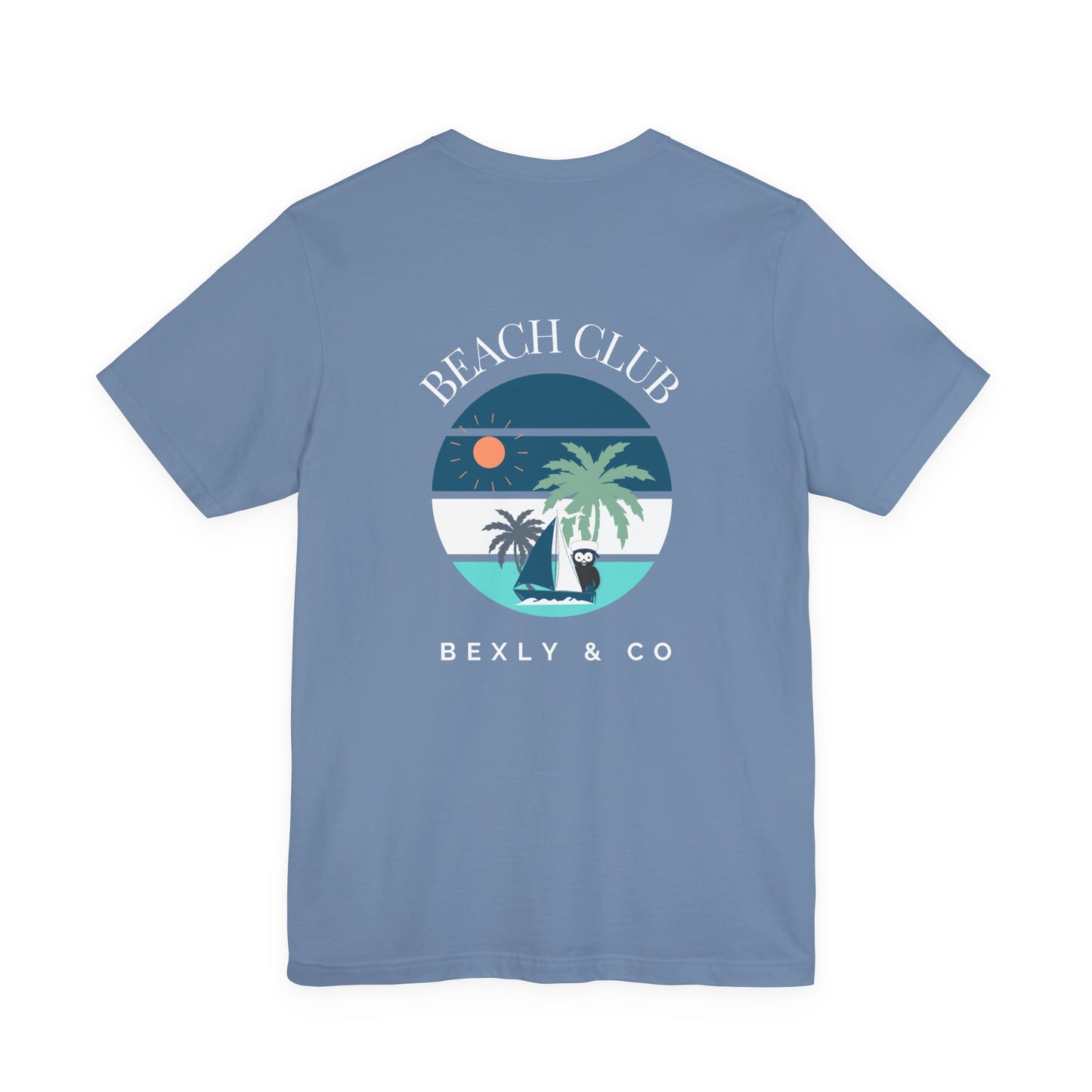 Beach Club Graphic Tee | Summer Vibe T-Shirt, Unisex Casual Wear, Perfect for Beach Days, Gift for Vacation Lovers, Palm Tree Design