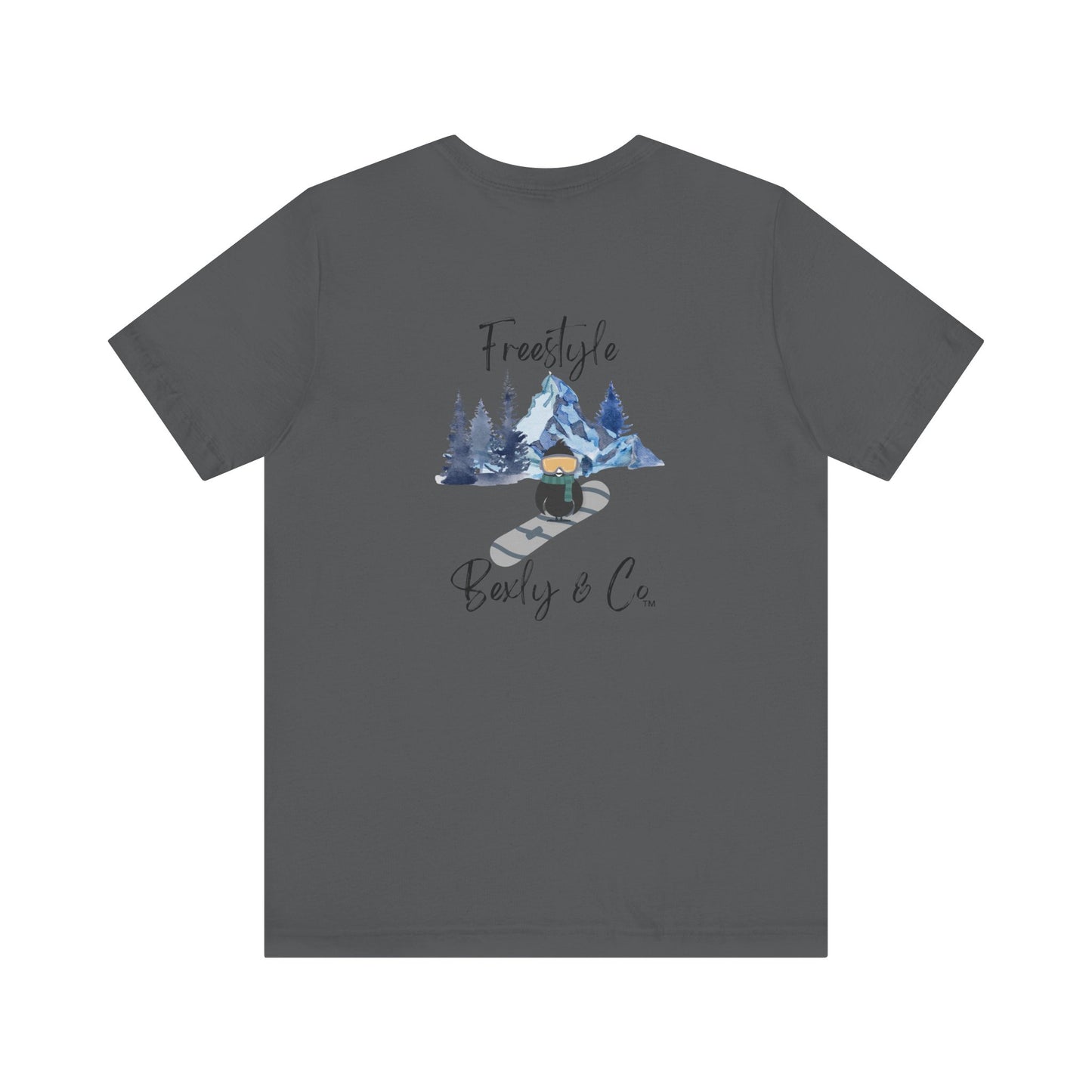 Freestyle Snowboarding Unisex Tee with Mountain Graphic