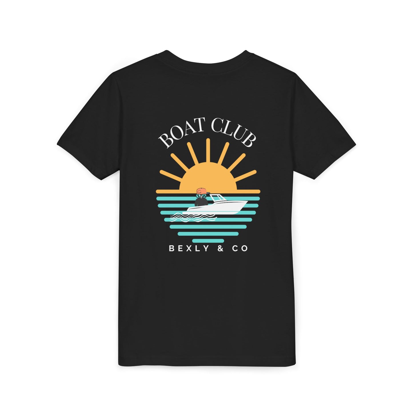 Youth Boat Club Short Sleeve Tee - Sunset Vibes T-Shirt for Young Adventurers