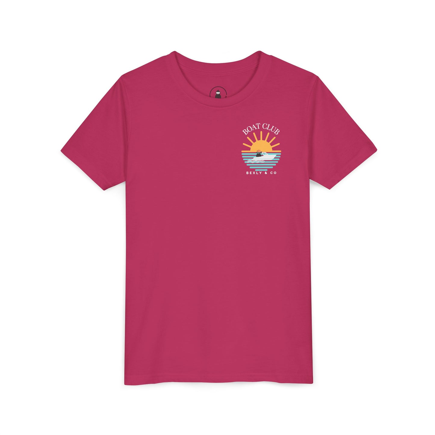 Youth Boat Club Short Sleeve Tee - Sunset Vibes T-Shirt for Young Adventurers