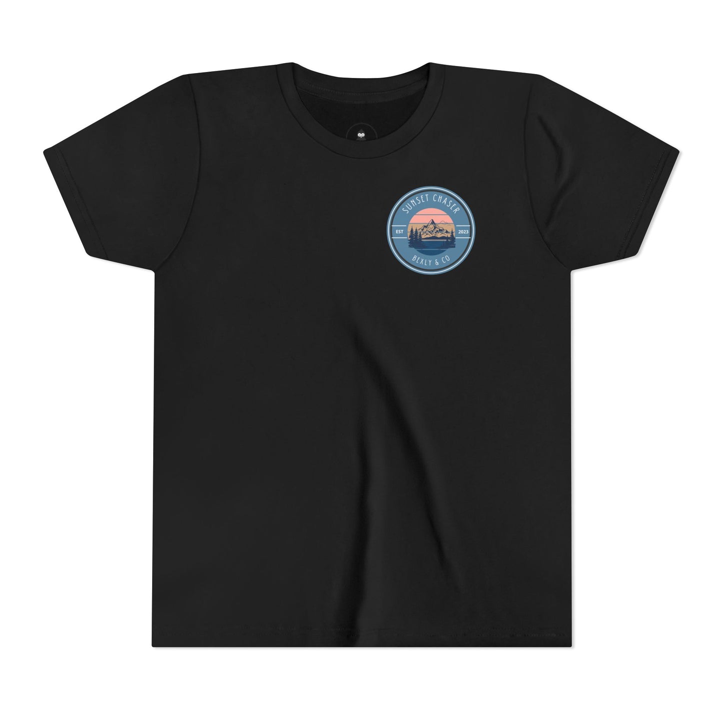 Sunset Chaser Tee, Youth Short Sleeve Shirt for Adventure Lovers, Perfect for Summer, Camping, Outdoor Play, Gifts for Kids