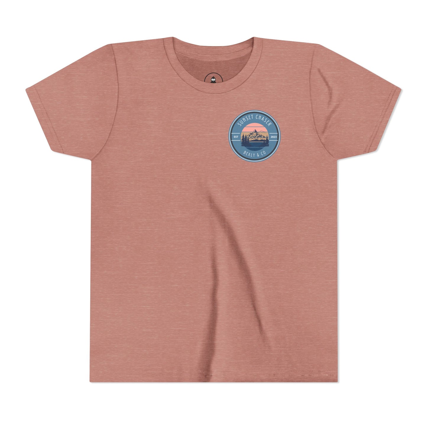 Sunset Chaser Tee, Youth Short Sleeve Shirt for Adventure Lovers, Perfect for Summer, Camping, Outdoor Play, Gifts for Kids