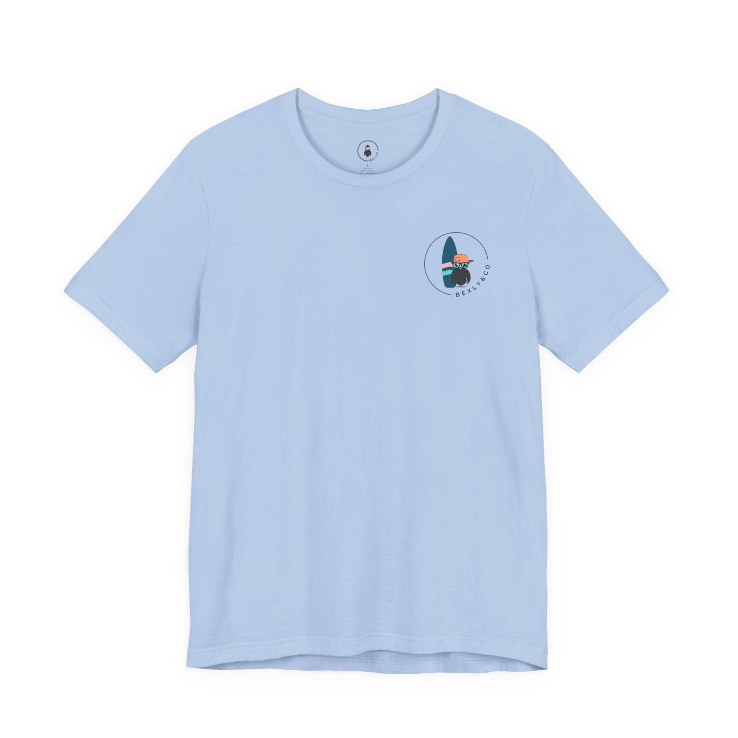 Unisex Stylish Tee- Surfer Blue Board