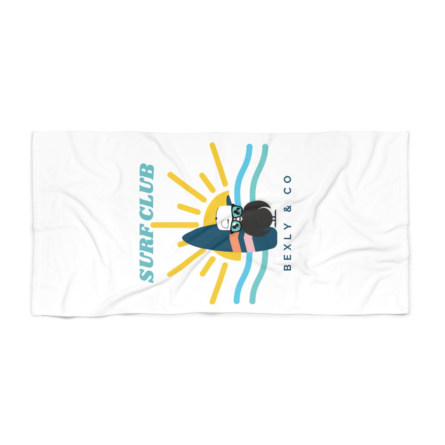 Surf Club Beach Towel - Fun Sun & Sea Design for Summer Adventures