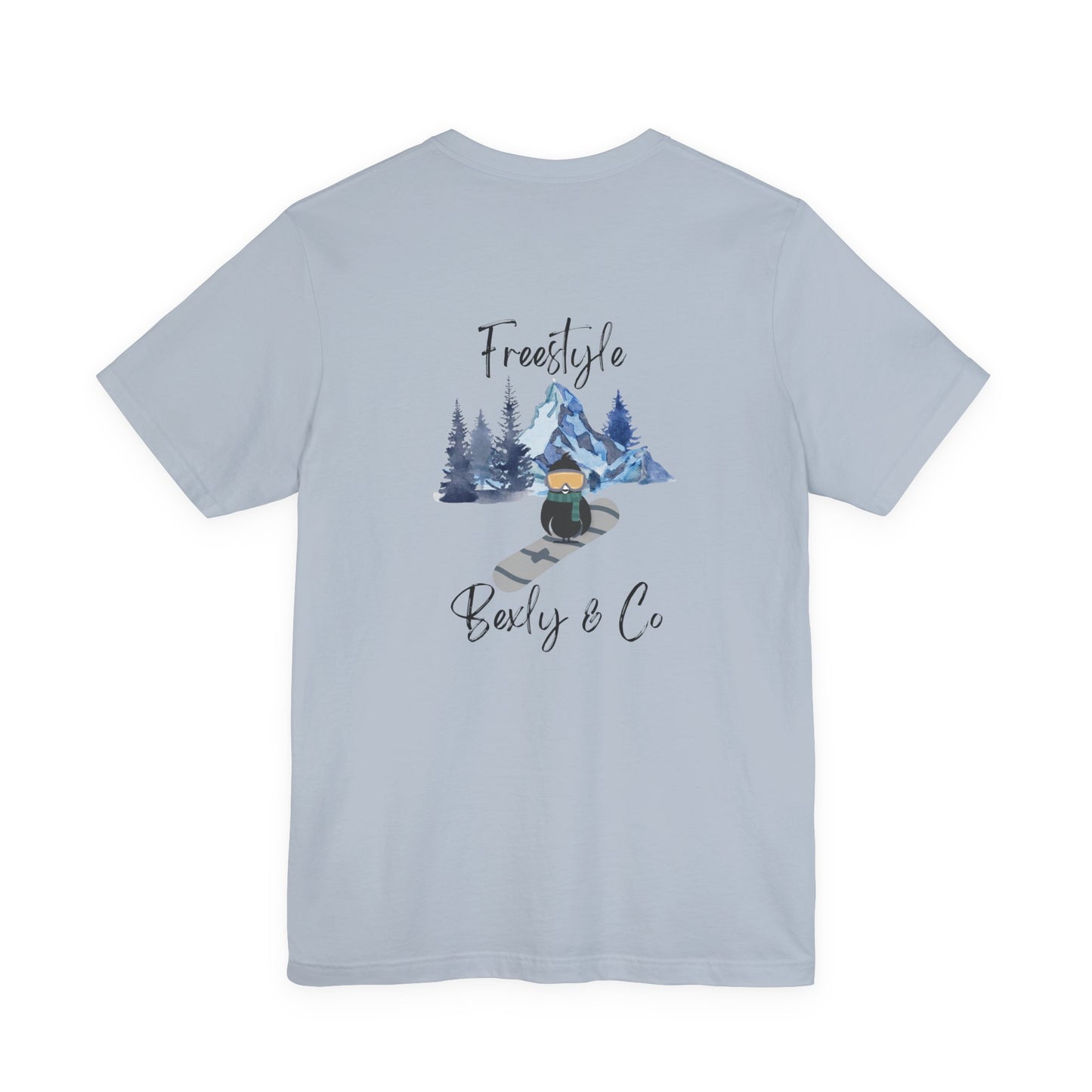 Freestyle Snowboarding Unisex Tee with Mountain Graphic