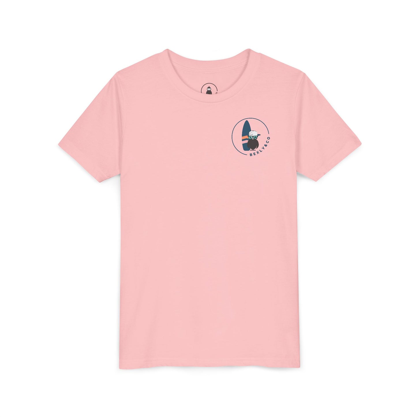 Surfing Adventure Youth Short Sleeve Tee - Fun Beach Logo Design