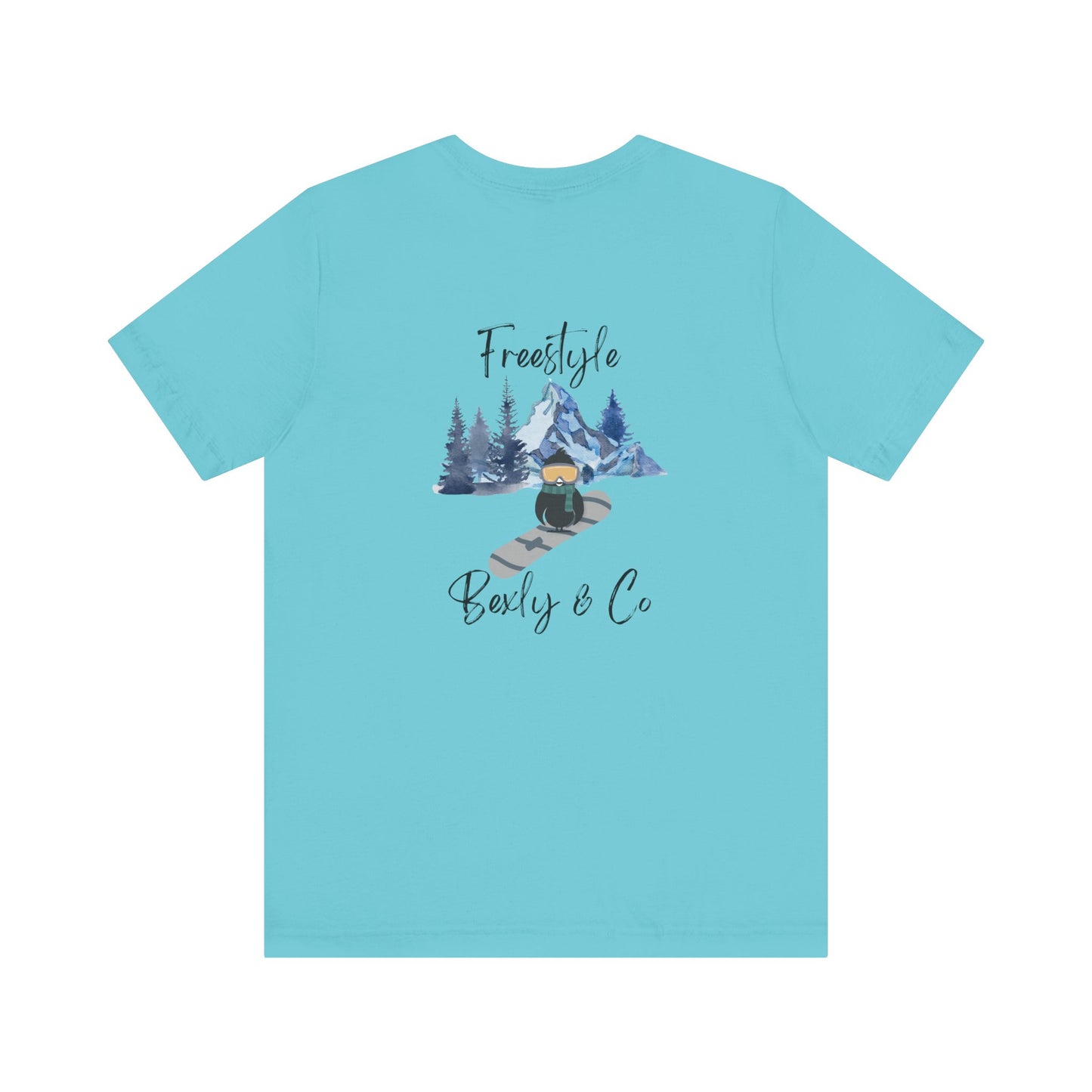 Freestyle Snowboarding Unisex Tee with Mountain Graphic