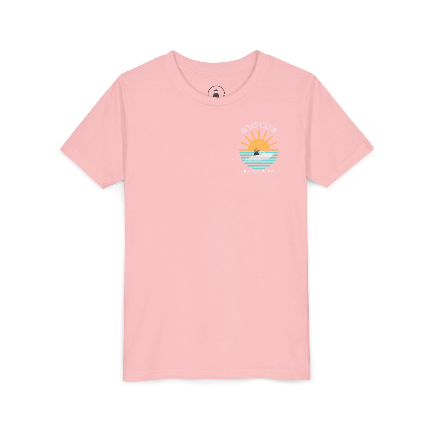 Youth Boat Club Short Sleeve Tee - Sunset Vibes T-Shirt for Young Adventurers