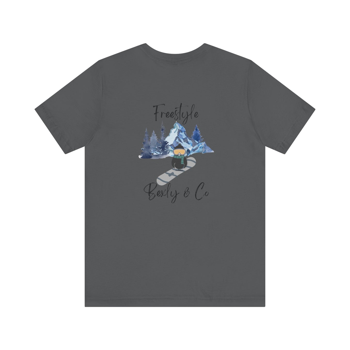 Freestyle Snowboarding Unisex Tee with Mountain Graphic