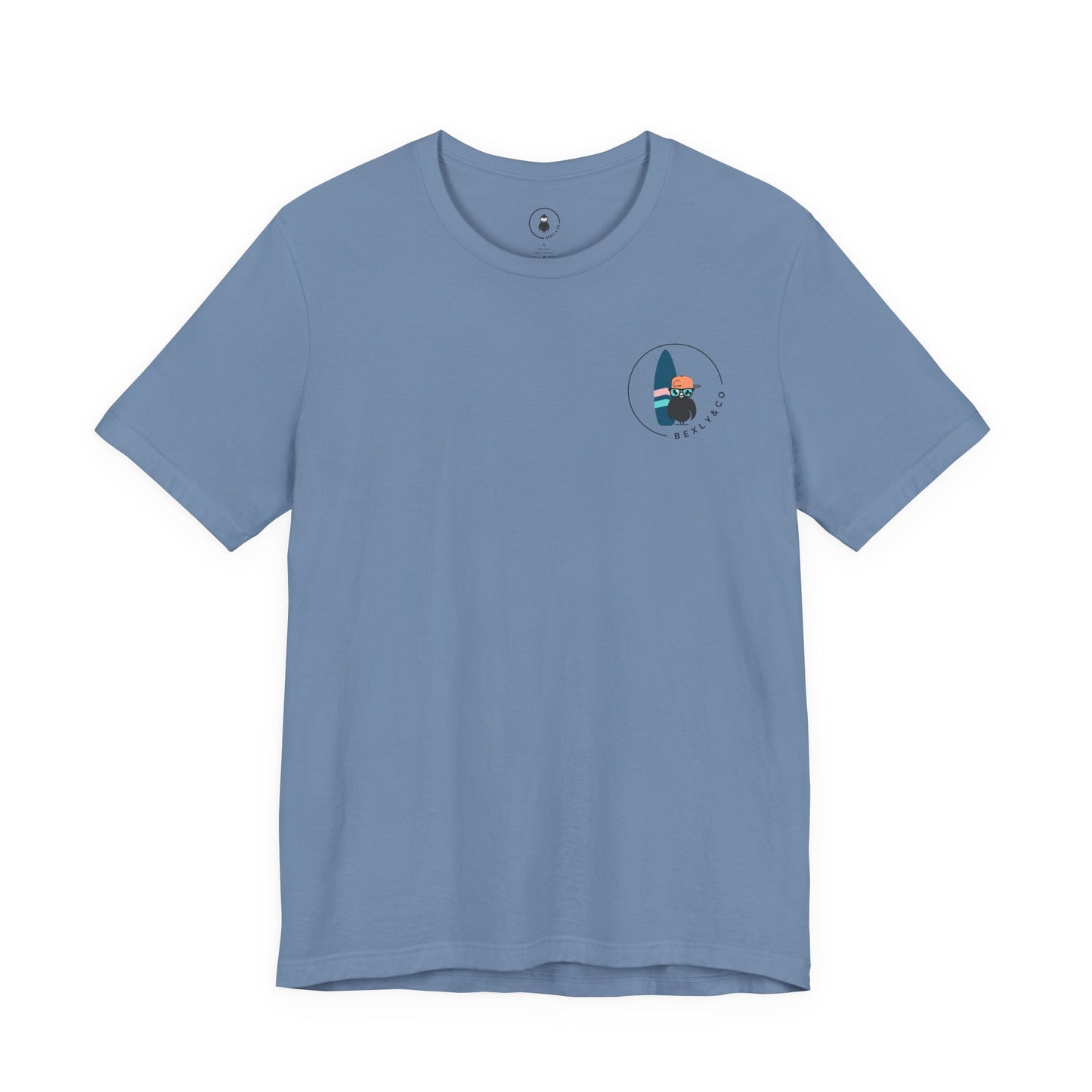 Unisex Stylish Tee- Surfer Blue Board