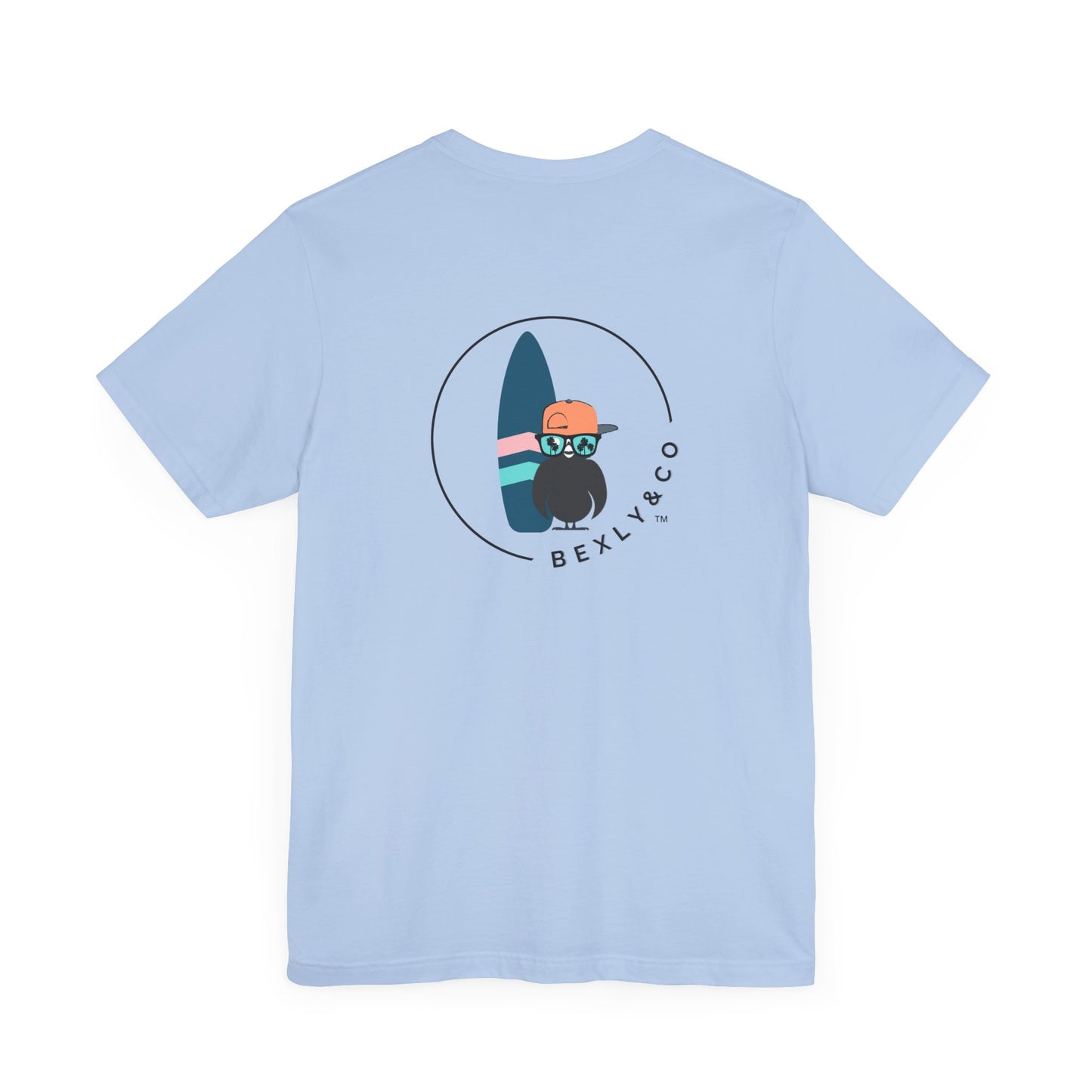 Unisex Stylish Tee- Surfer Blue Board