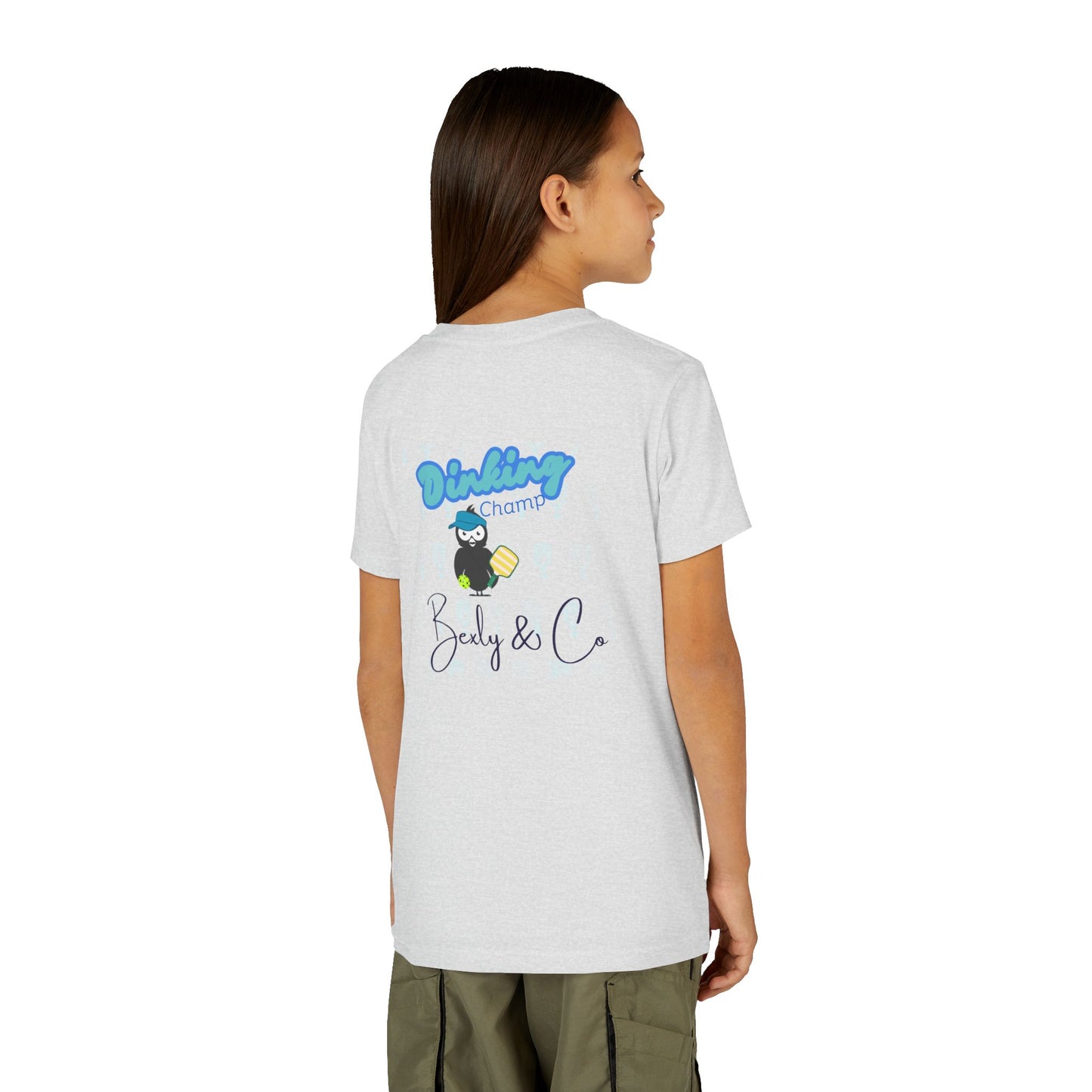 Youth Unisex Short Sleeve Tee - Fun 'Dinking Champ' Design for Active Kids
