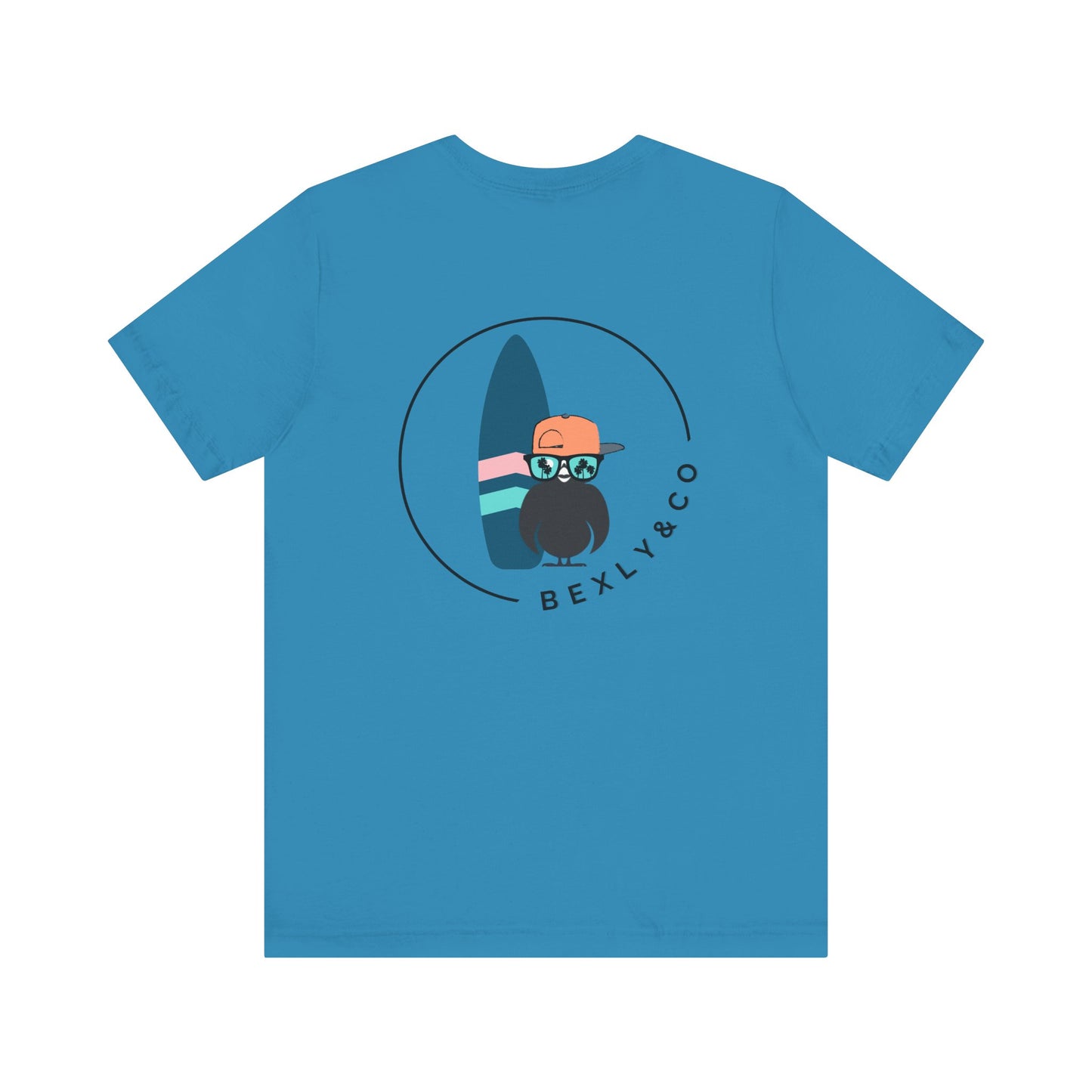 Unisex Stylish Tee- Surfer Blue Board