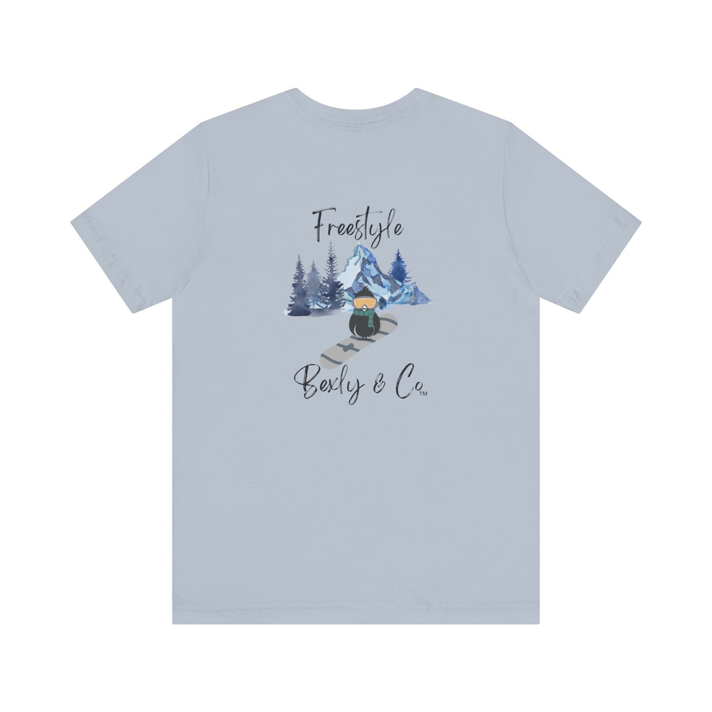 Freestyle Snowboarding Unisex Tee with Mountain Graphic