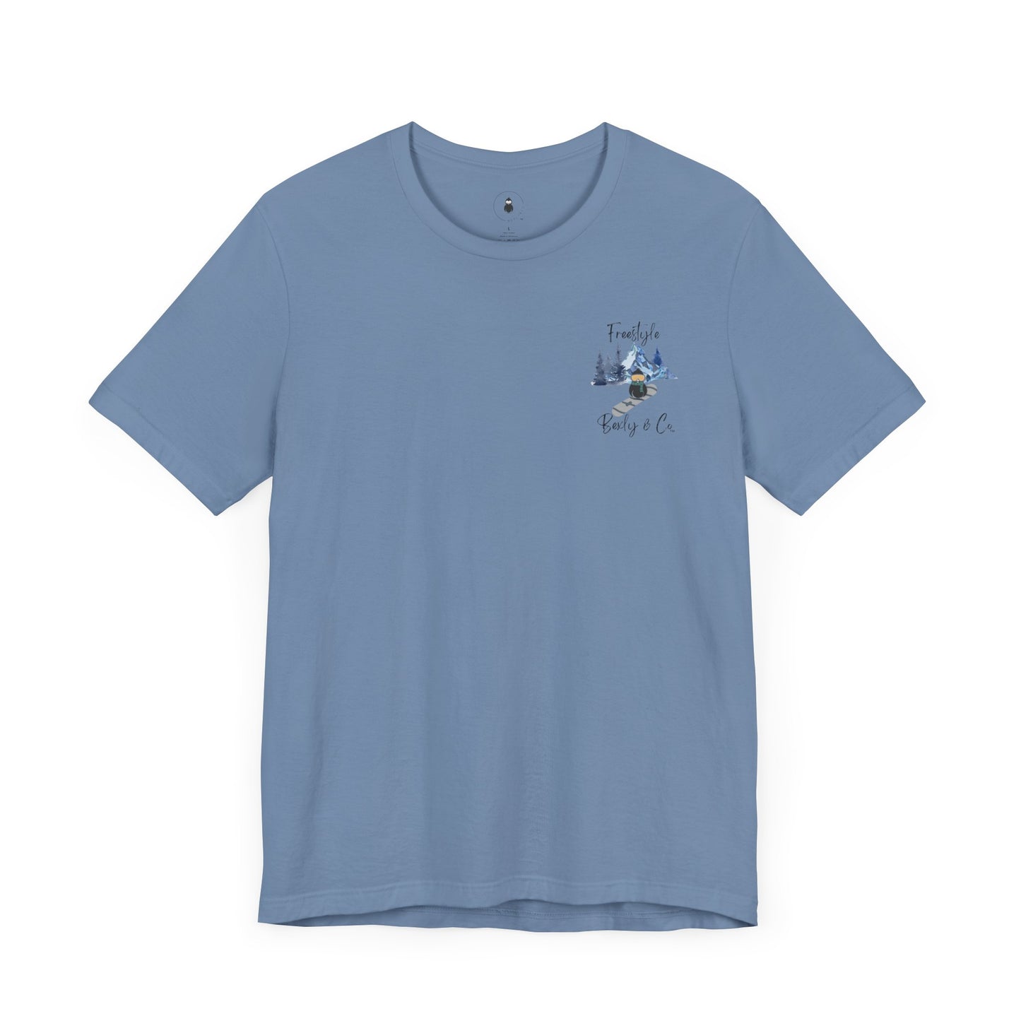 Freestyle Snowboarding Unisex Tee with Mountain Graphic