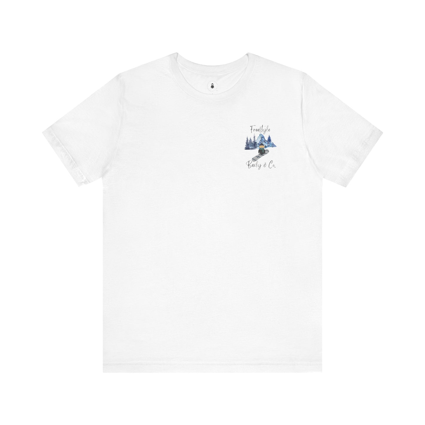 Freestyle Snowboarding Unisex Tee with Mountain Graphic