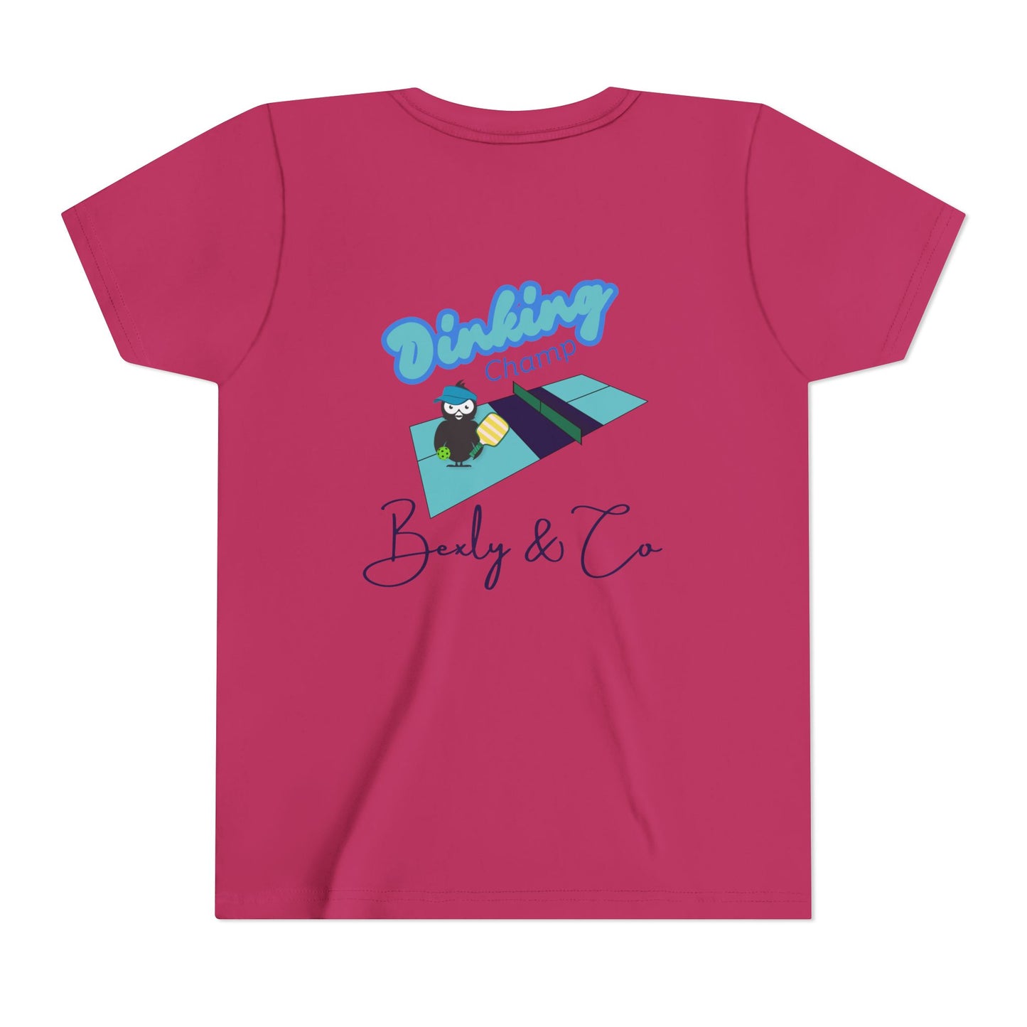 Youth Short Sleeve Tee - Dinking Champ Design for Young Athletes