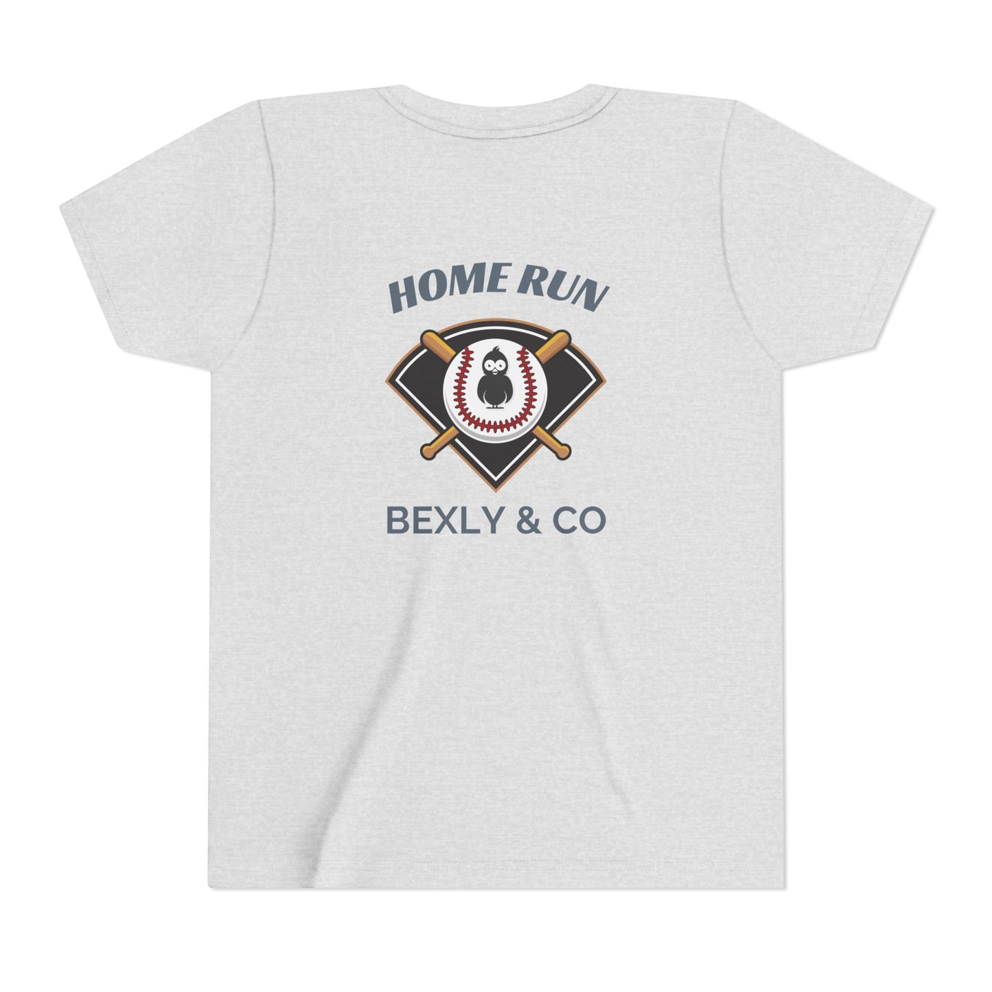 Home Run Youth Short Sleeve Tee - Baseball Tee for Kids