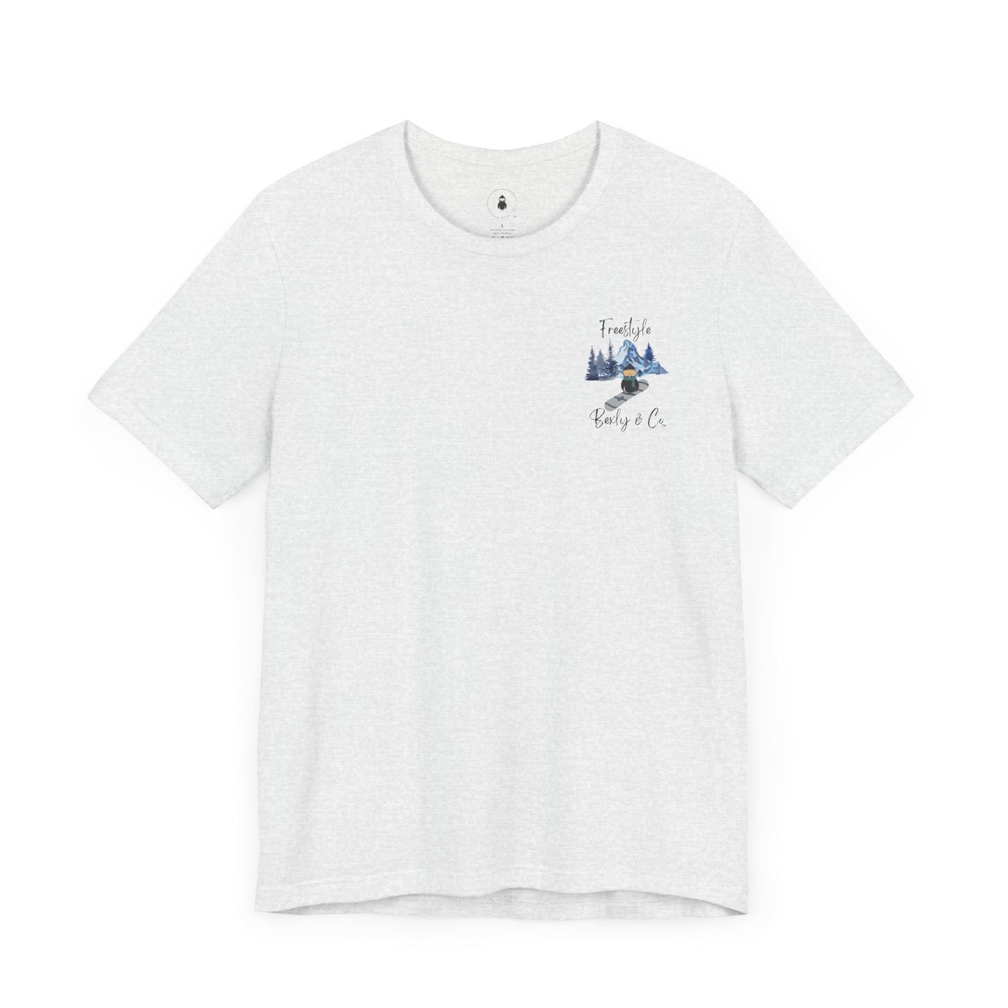 Freestyle Snowboarding Unisex Tee with Mountain Graphic