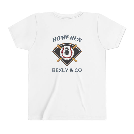 Home Run Youth Short Sleeve Tee - Baseball Tee for Kids