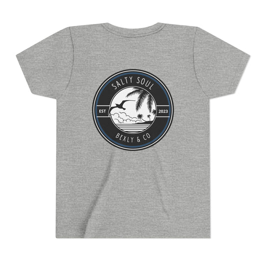 Salty Soul Youth Tee, Beach Vibes Shirt, Summer Fun Top, Kid's Vacation T-Shirt, Family Beach Day Outfit, Outdoor Adventure Wear