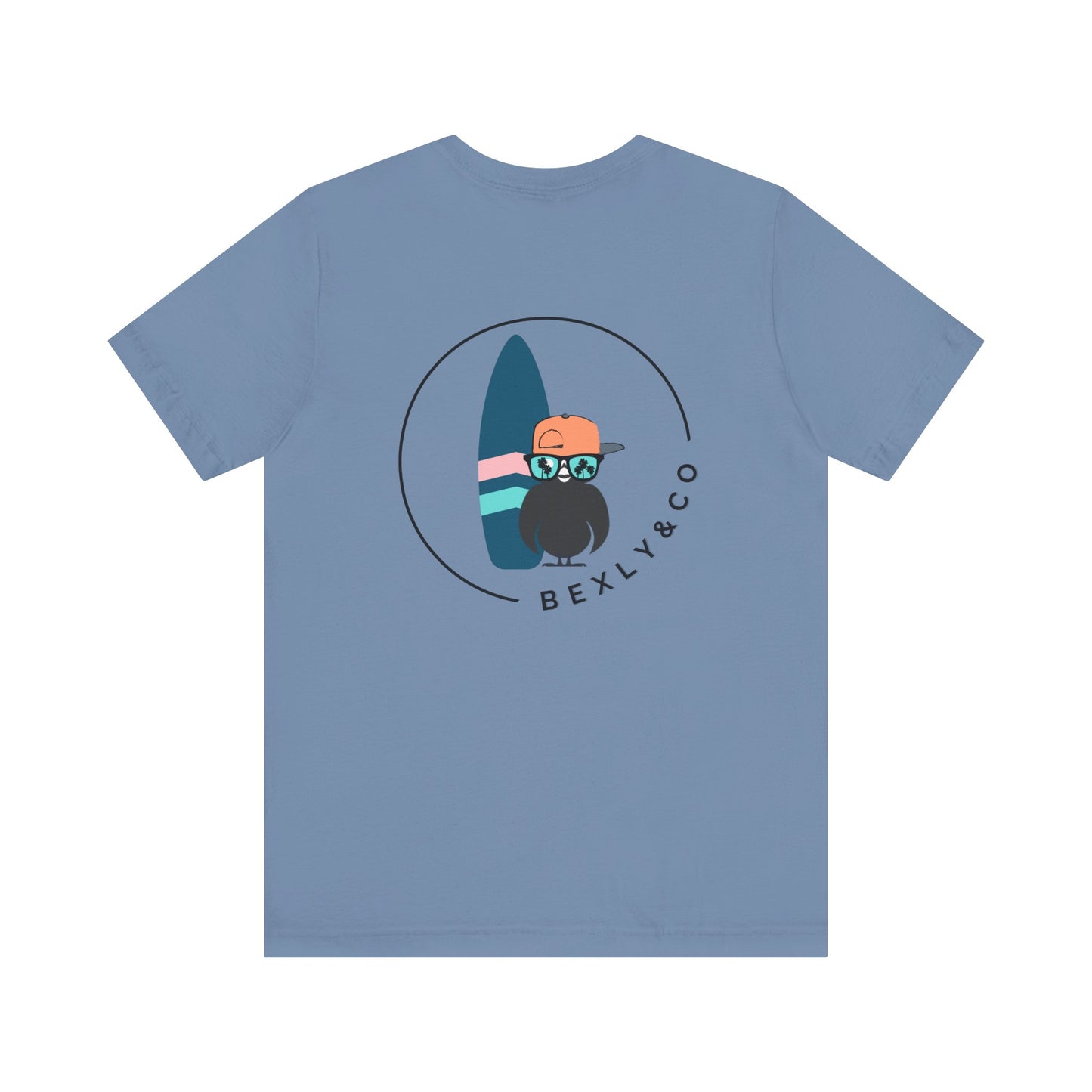 Unisex Stylish Tee- Surfer Blue Board