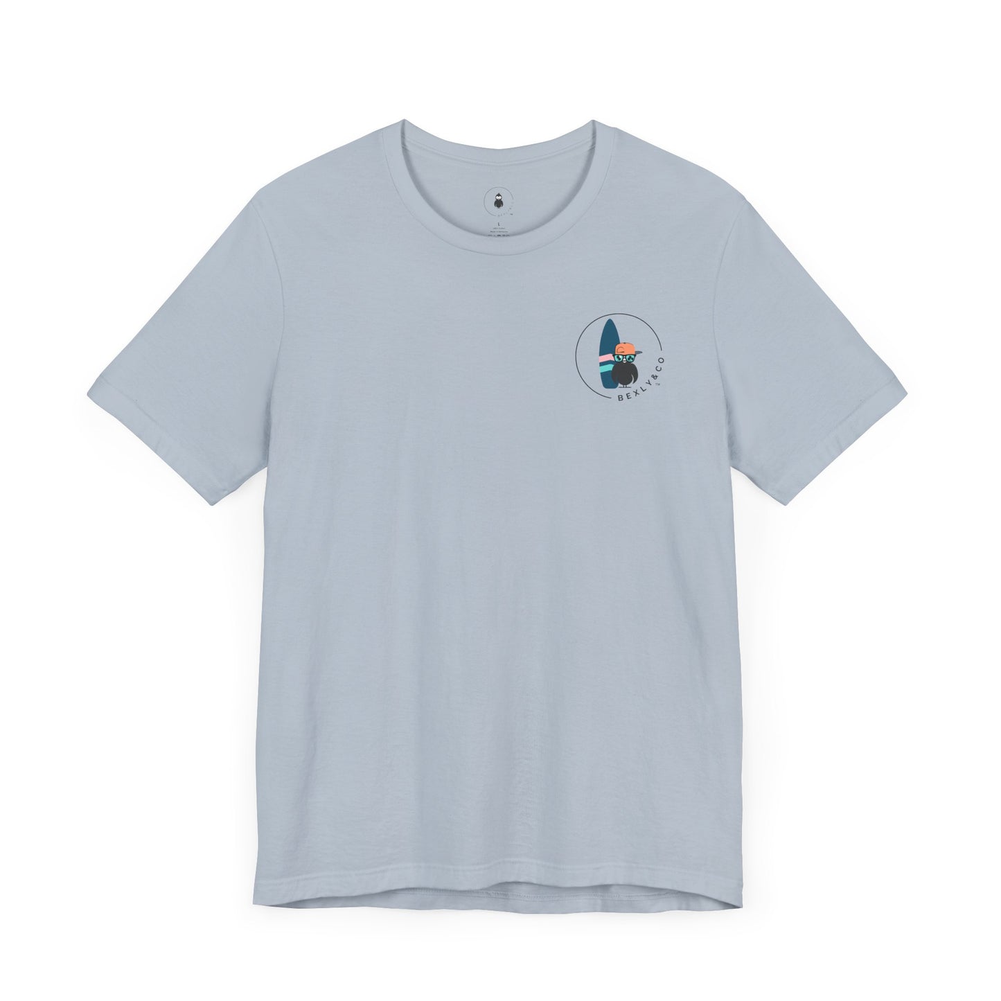 Unisex Stylish Tee- Surfer Blue Board