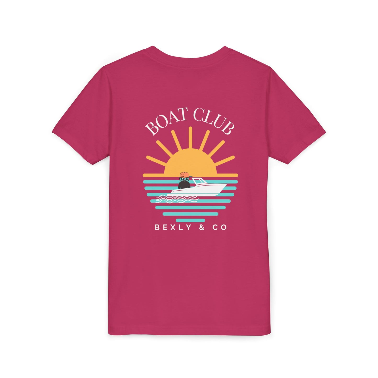 Youth Boat Club Short Sleeve Tee - Sunset Vibes T-Shirt for Young Adventurers