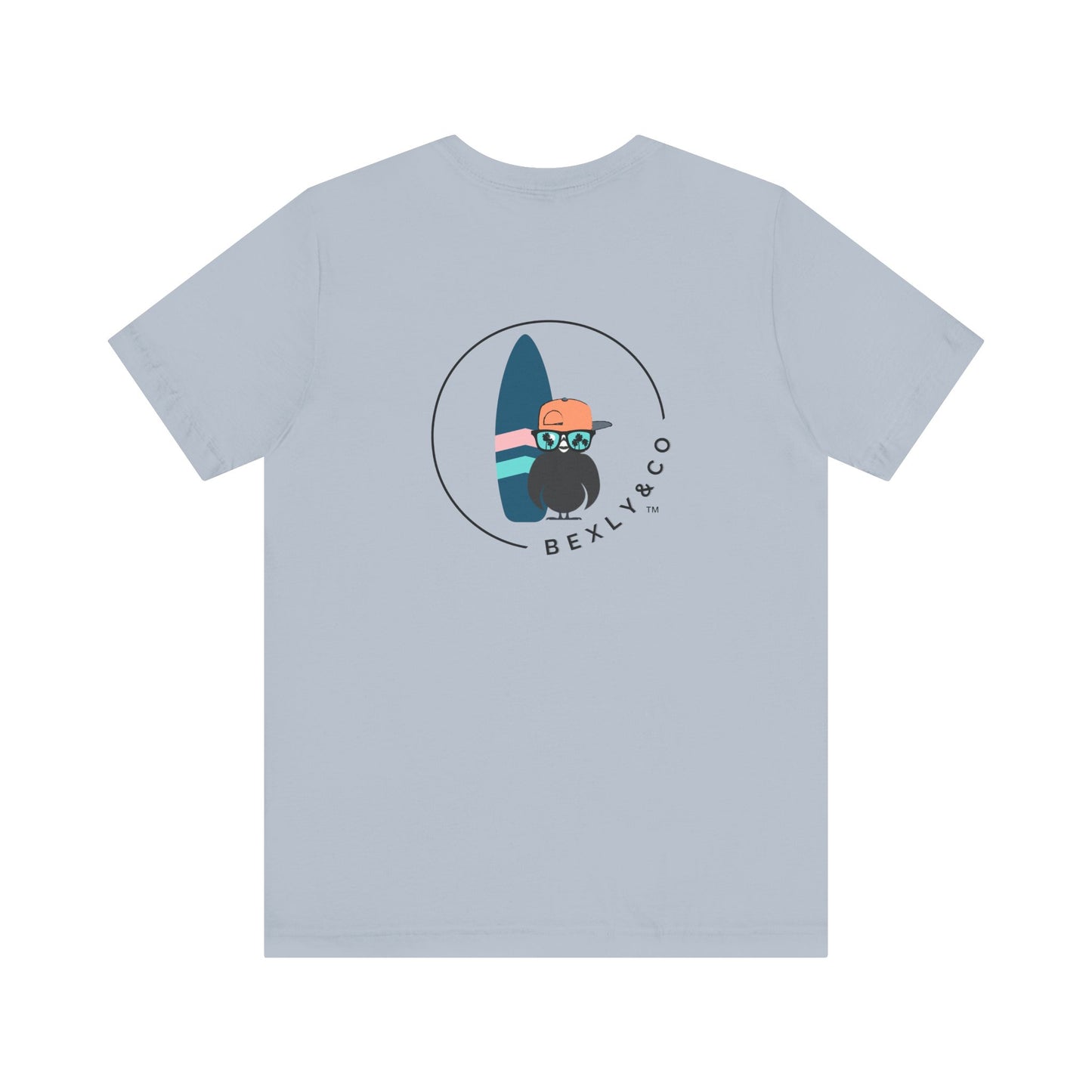 Unisex Stylish Tee- Surfer Blue Board
