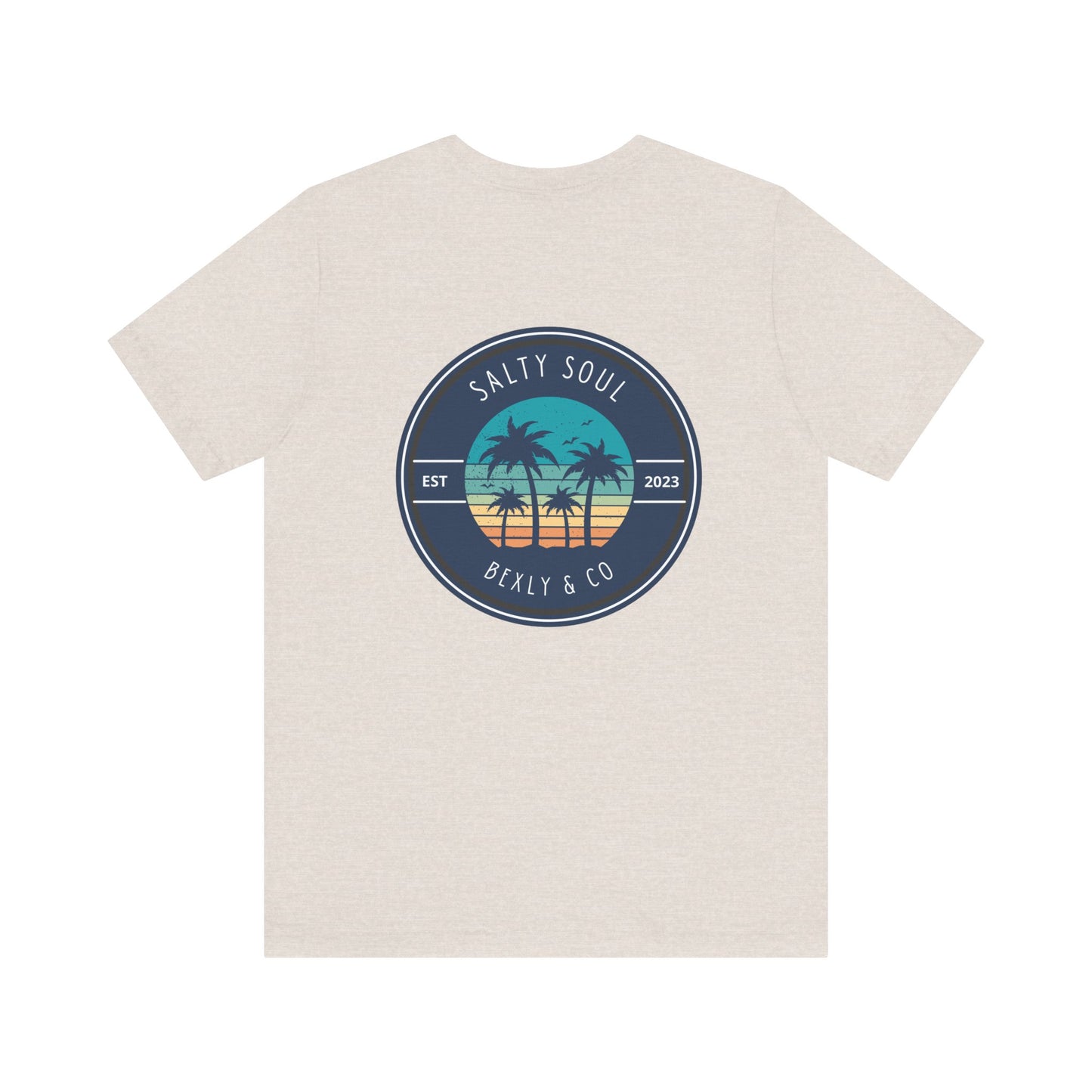 Salty Soul Palm Tree Beach Tee | Unisex Short Sleeve | Casual Summer Wear, Beach Vacation Shirt, Gift for Ocean Lovers, Retro Graphic [...]