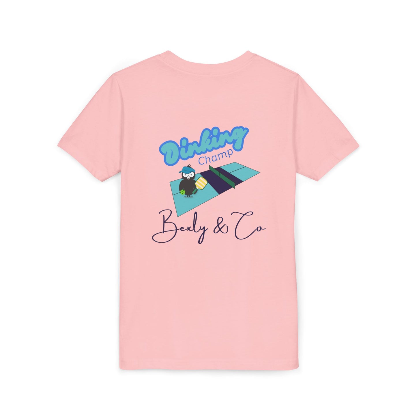 Youth Short Sleeve Tee - Dinking Champ Design for Young Athletes