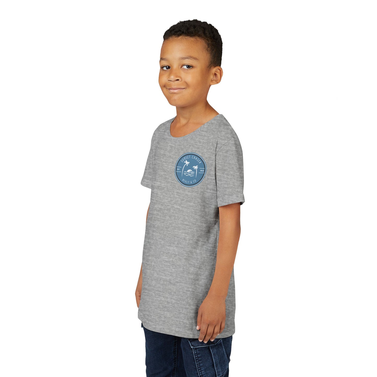 Sunset Chaser Youth Tee, Fun Summer Shirt, Kids Beachwear, Adventure Apparel, Perfect Gift for Little Explorers