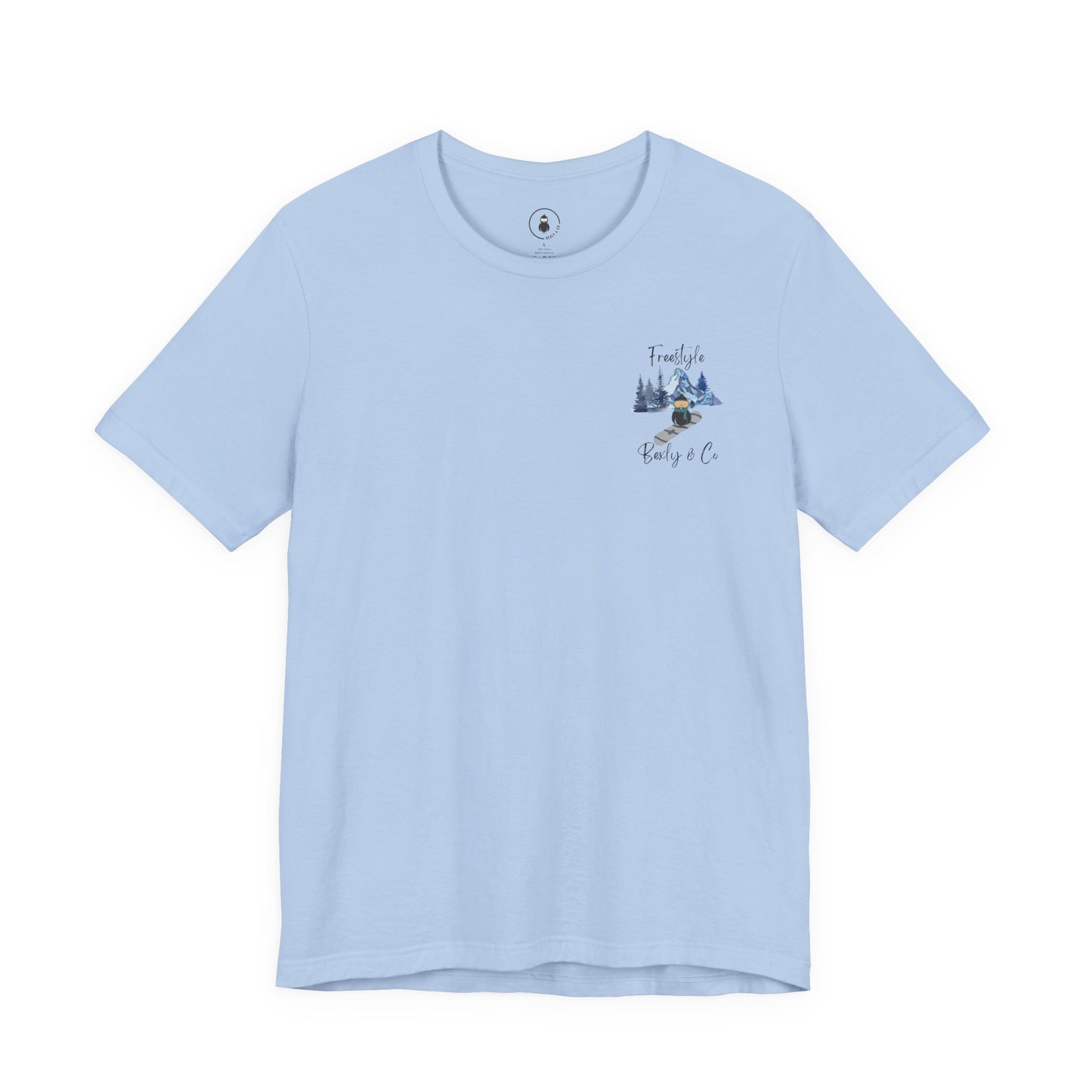 Freestyle Snowboarding Unisex Tee with Mountain Graphic