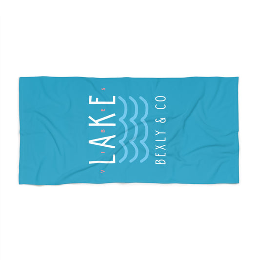 Lake Vibes Beach Towel - Perfect for Summer Days, Pool Parties, Lake Adventures, Vacation Essentials, Beach Accessories