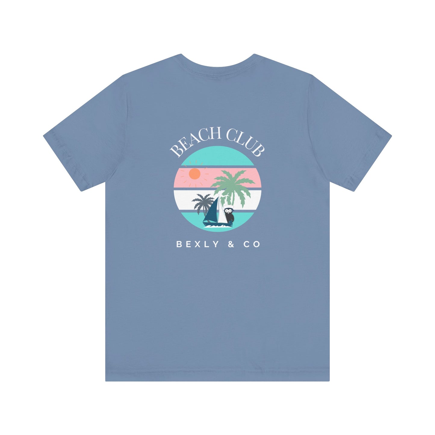 Beach Club Graphic Tee, Unisex Vacation Shirt, Casual Summer Top, Tropical Paradise T-Shirt, Outdoor Adventure Apparel