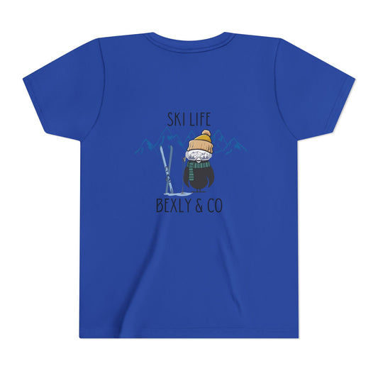 Youth Short Sleeve Tee - Ski Life Adventure Shirt for Young Skiers