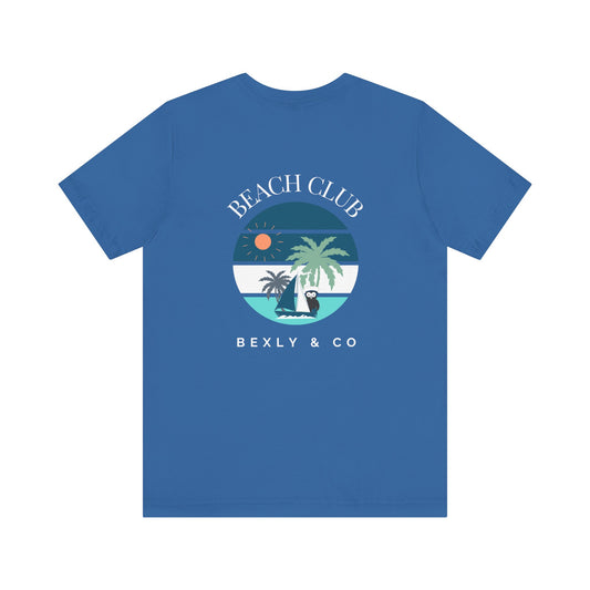 Beach Club Graphic Tee | Summer Vibe T-Shirt, Unisex Casual Wear, Perfect for Beach Days, Gift for Vacation Lovers, Palm Tree Design