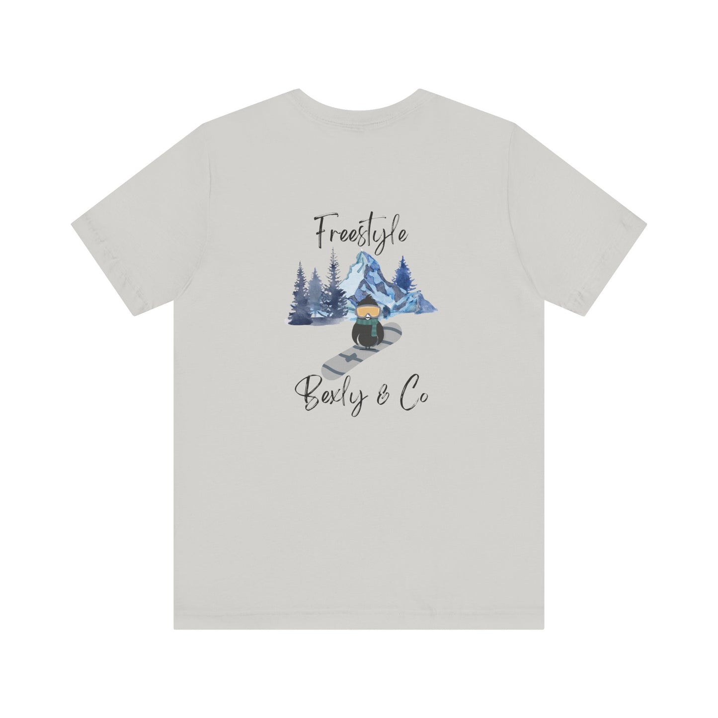 Freestyle Snowboarding Unisex Tee with Mountain Graphic