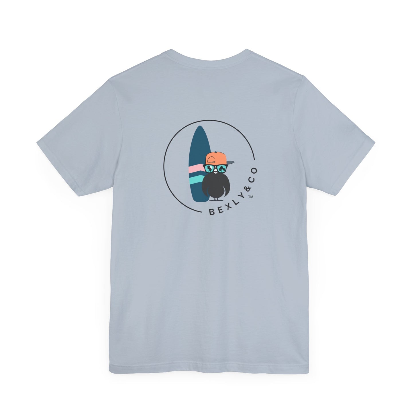 Unisex Stylish Tee- Surfer Blue Board
