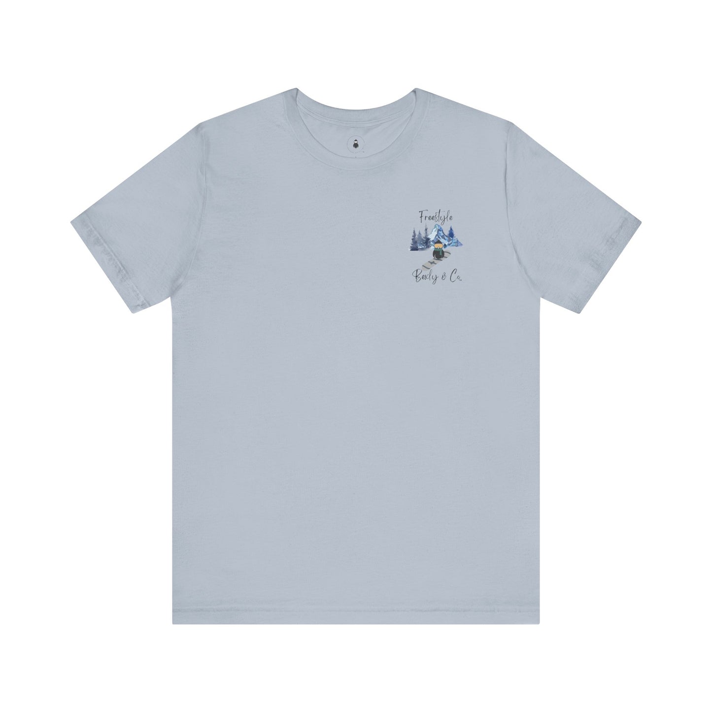 Freestyle Snowboarding Unisex Tee with Mountain Graphic