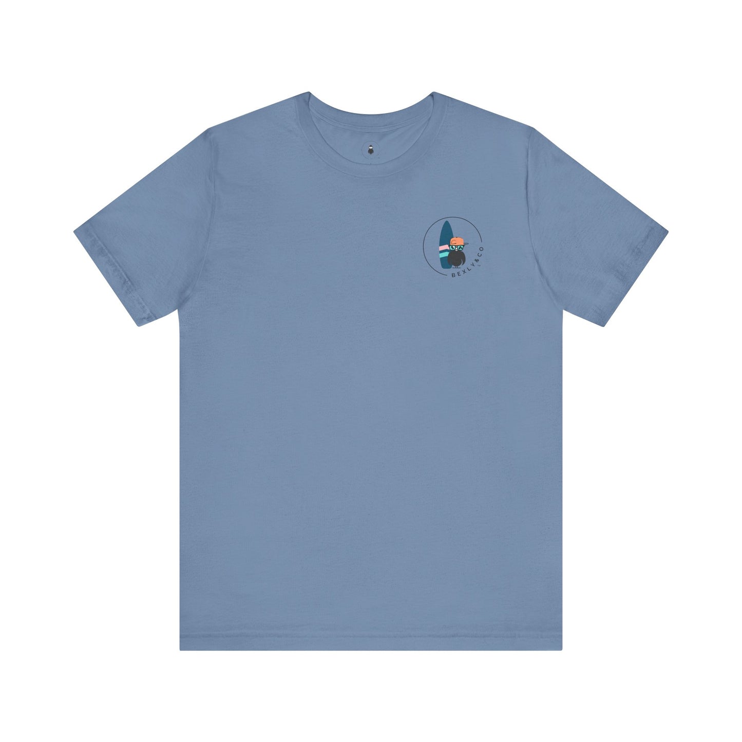 Unisex Stylish Tee- Surfer Blue Board