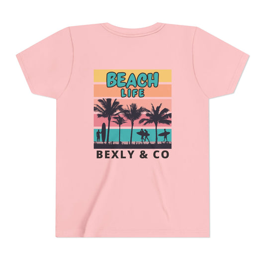Beach Life Youth Tee, Kids Summer Shirt, Fun Vacation Apparel, Tropical Graphic Tee, Gifts for Young Adventurers