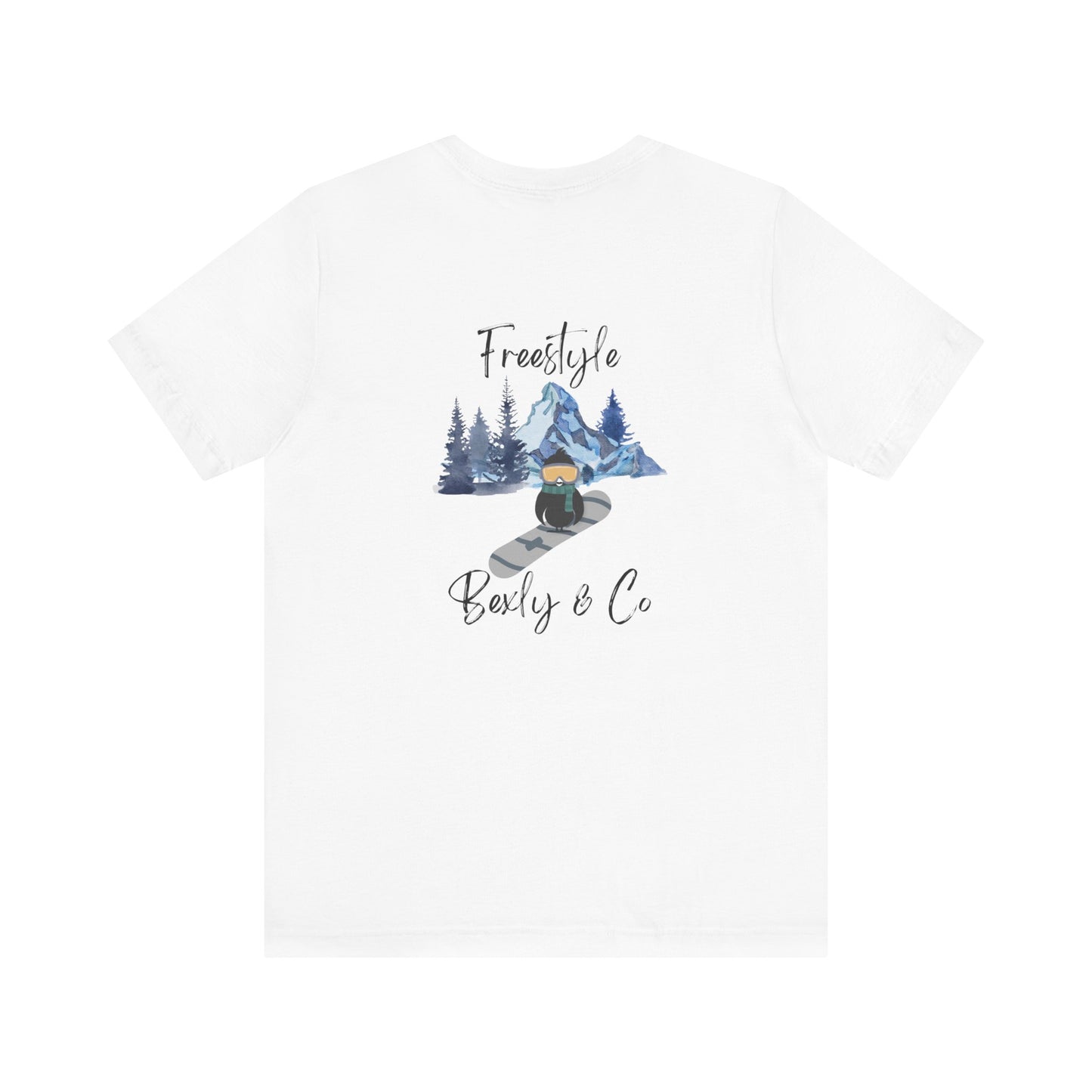 Freestyle Snowboarding Unisex Tee with Mountain Graphic